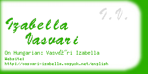 izabella vasvari business card